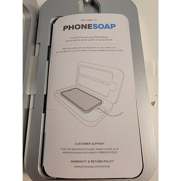 PhoneSoap Unisex Silver UV Light Sanitizer Phone Cleaner One Size - Picture 2 of 4